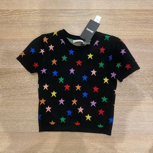 Alice + Olivia Black Star Top